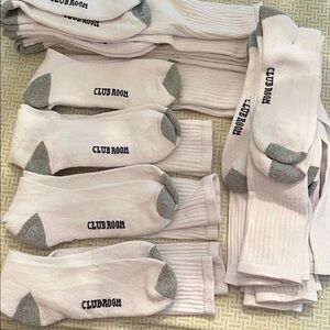 Club Room Men's Athletic Socks in White and Gray